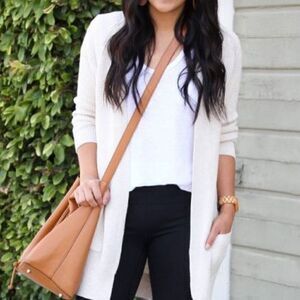 White cardigan 